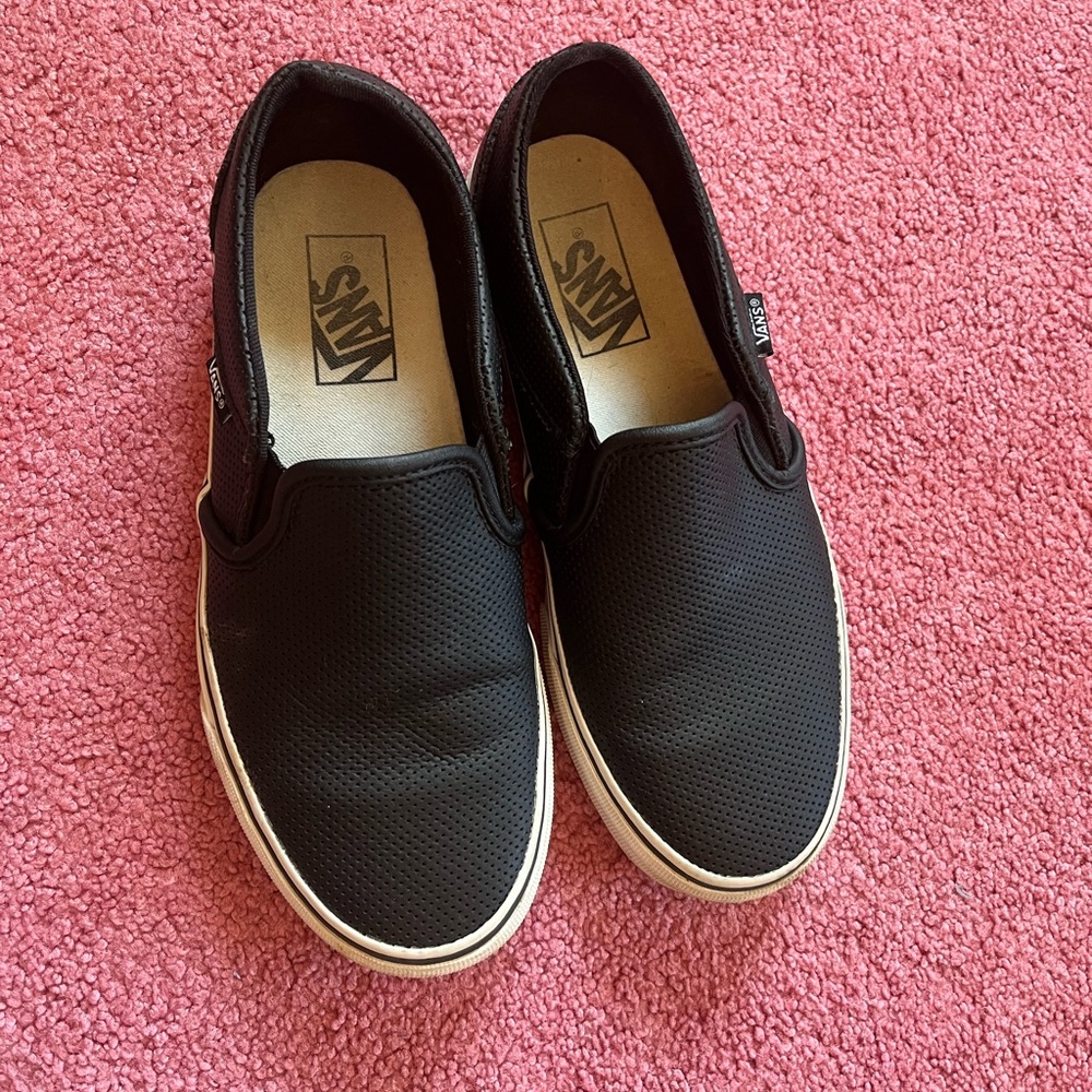 Vans Black Canvas Slip-Ons